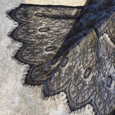 画像5: BLACK COLOR LACE LONG CAMISOLE / Ladies M~L (5)