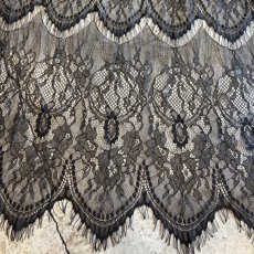 画像9: BLACK COLOR LACE LONG CAMISOLE / Ladies M~L (9)