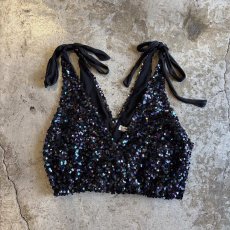画像1: 【FREE PEOPLE】COLOR SEQUINS CROSS DESIGN BUSTIER / Ladies XS(S~M) (1)