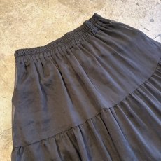 画像9: BLACK COLOR DESIGN TIERED DESIGN SKIRT / W25~W31 (9)