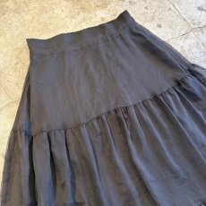 画像3: BLACK COLOR DESIGN TIERED DESIGN SKIRT / W25~W31 (3)