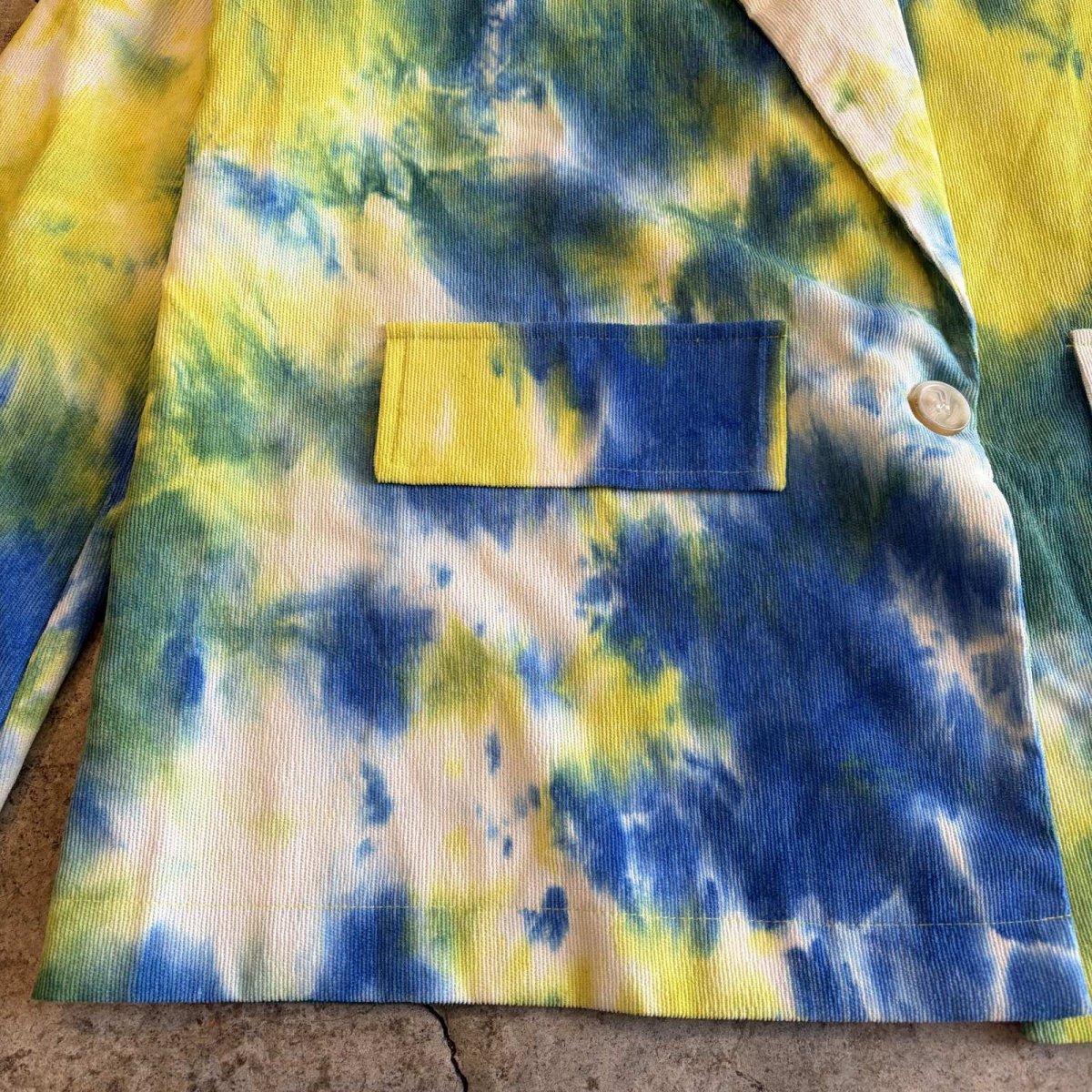 画像4: TIEDYE ALL OVER PATTERN COLOR TAILORED JACKET / Ladies L (4)