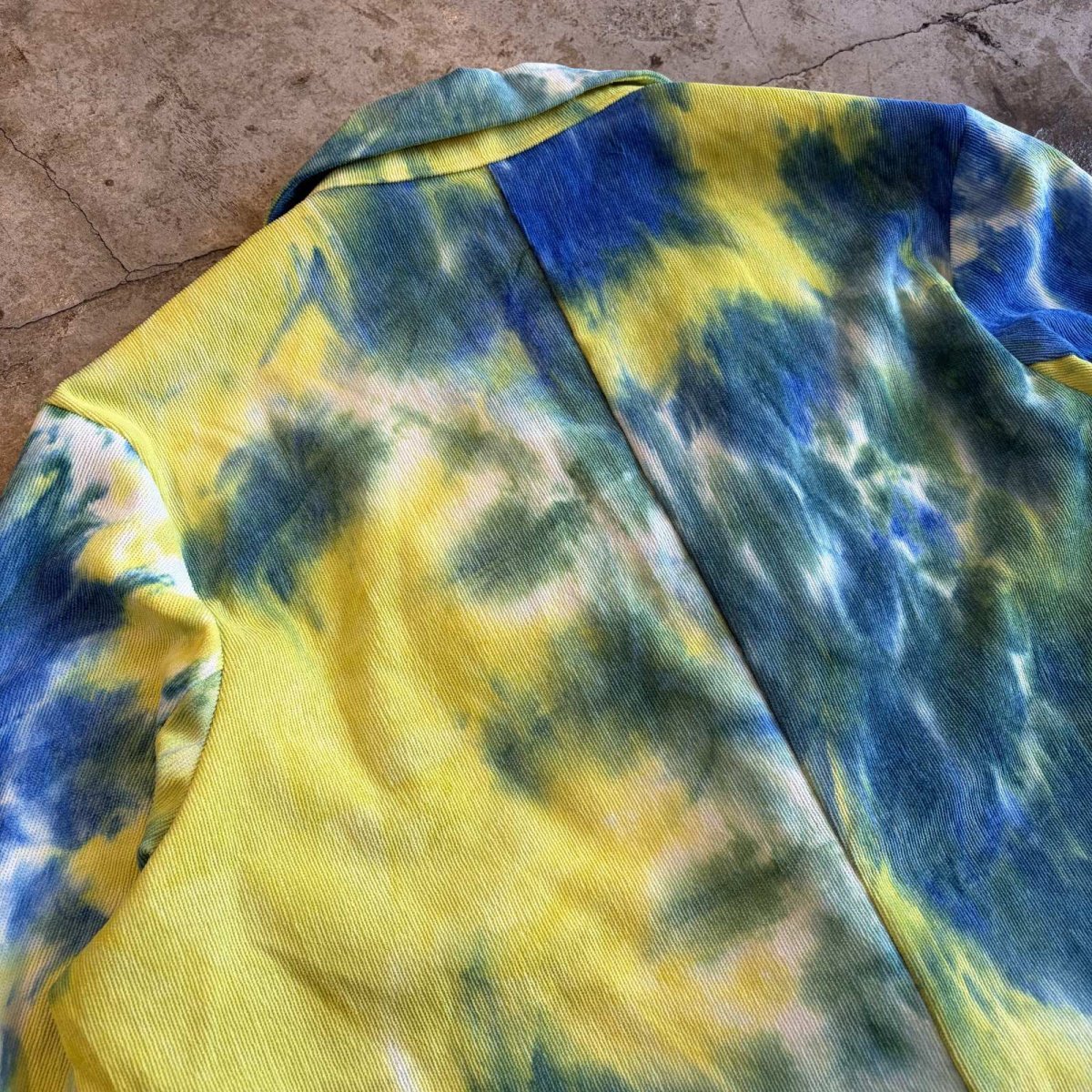 画像8: TIEDYE ALL OVER PATTERN COLOR TAILORED JACKET / Ladies L (8)
