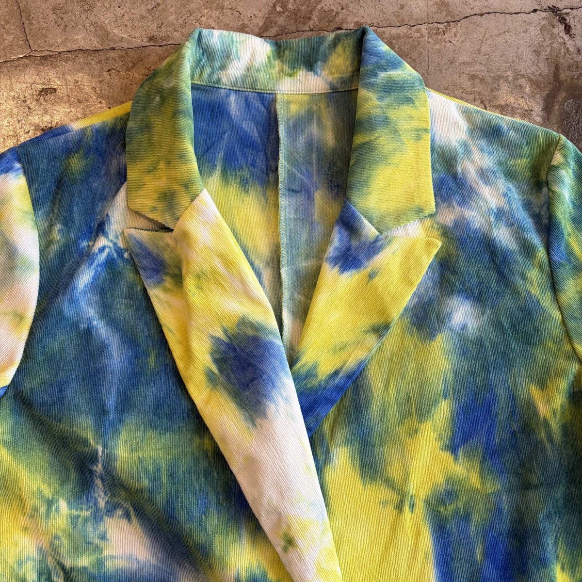 画像7: TIEDYE ALL OVER PATTERN COLOR TAILORED JACKET / Ladies L (7)