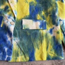 画像11: TIEDYE ALL OVER PATTERN COLOR TAILORED JACKET / Ladies L (11)