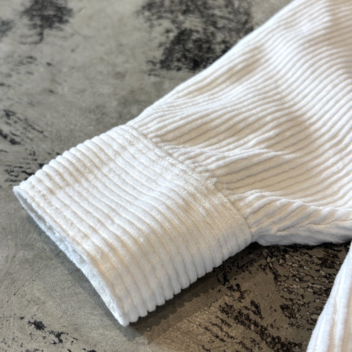 画像7: WHITE COLOR SNAP BUTTON CORDUROY JACKET / Mens L  (7)