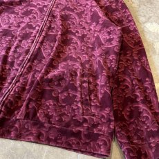 画像6: ALL OVER PATTERN VELOUR ZIP UP JACKET / Mens L(M) (6)