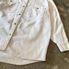 画像6: WHITE COLOR SNAP BUTTON CORDUROY JACKET / Mens L  (6)