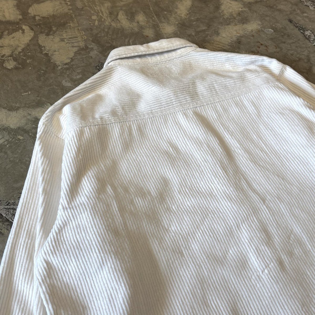 画像9: WHITE COLOR SNAP BUTTON CORDUROY JACKET / Mens L  (9)