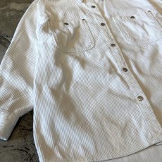 画像5: WHITE COLOR SNAP BUTTON CORDUROY JACKET / Mens L  (5)