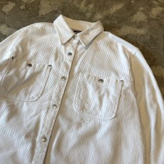 画像4: WHITE COLOR SNAP BUTTON CORDUROY JACKET / Mens L  (4)