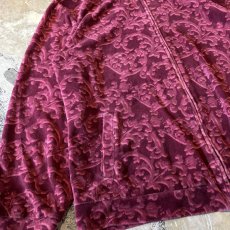 画像5: ALL OVER PATTERN VELOUR ZIP UP JACKET / Mens L(M) (5)