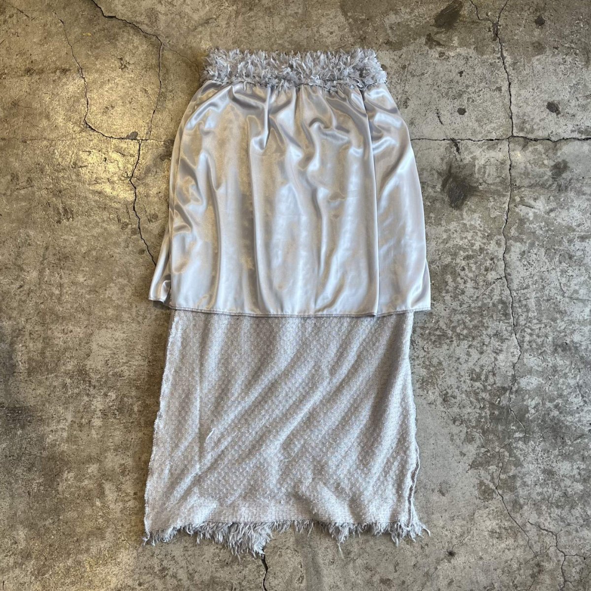 画像3: ALL OVER FRINGE PATTERN LONG DESIGN SKIRT / W25~W30 (3)
