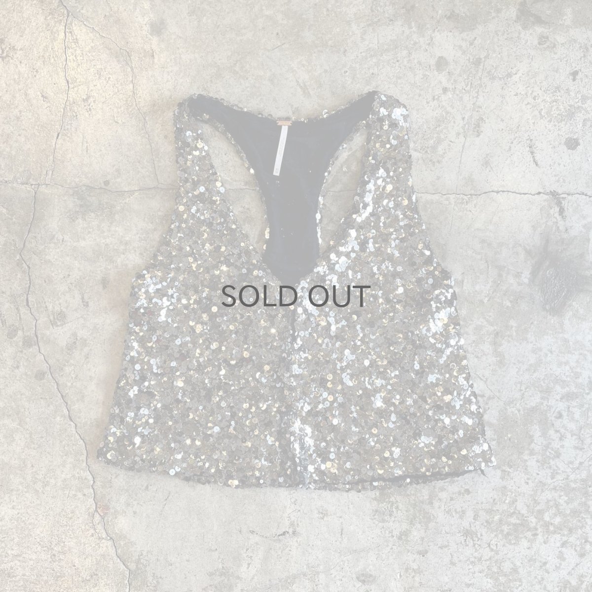 画像1: 【FREE PEOPLE】ALL OVER SEQUINS PATTERN DESIGN BUSTIER / Ladies S(XS) (1)