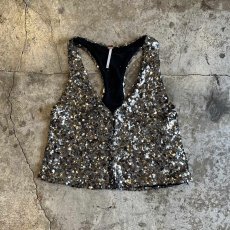 画像1: 【FREE PEOPLE】ALL OVER SEQUINS PATTERN DESIGN BUSTIER / Ladies S(XS) (1)