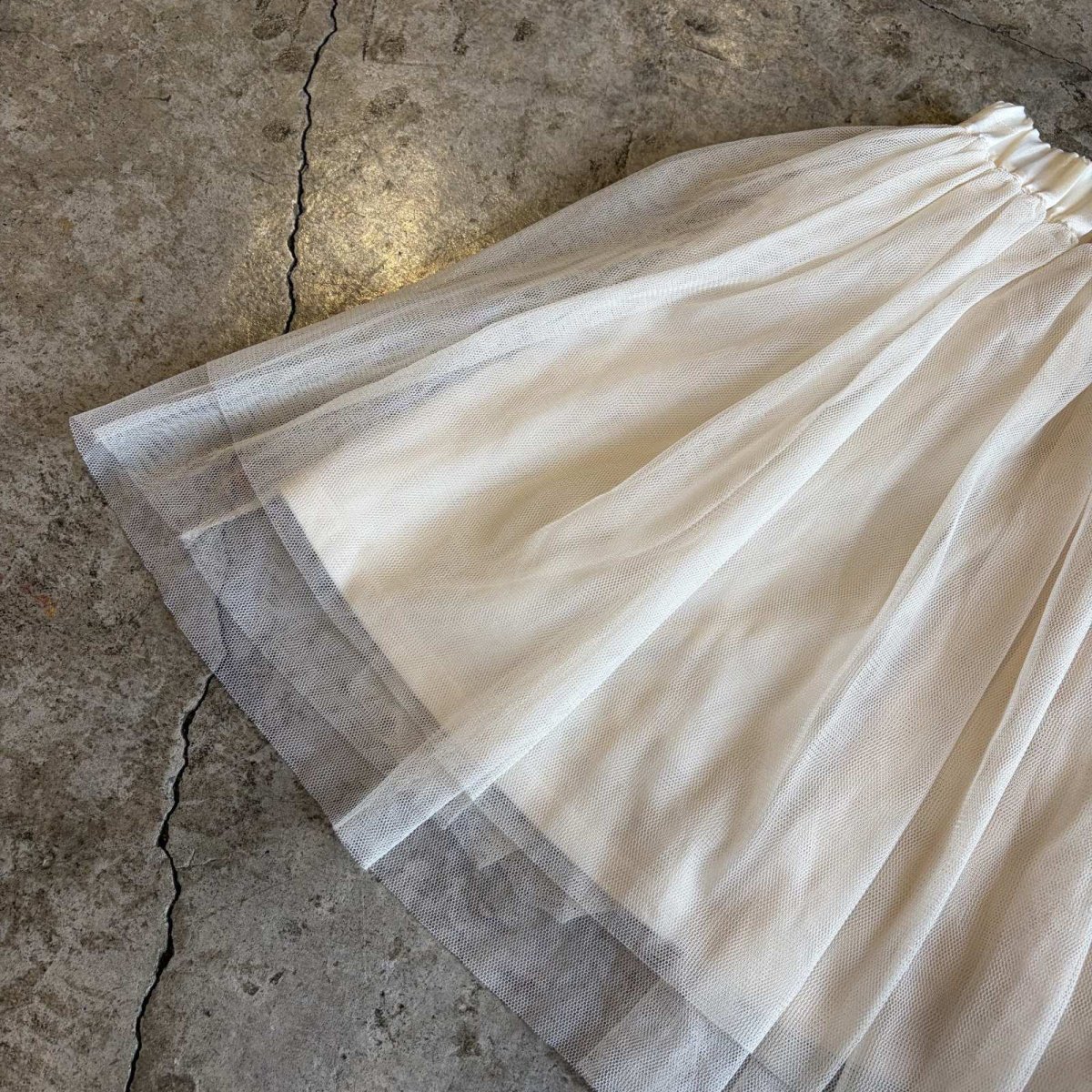 画像7: GATHER DESIGN TIERED TULLE SKIRT / W24~W40 (7)