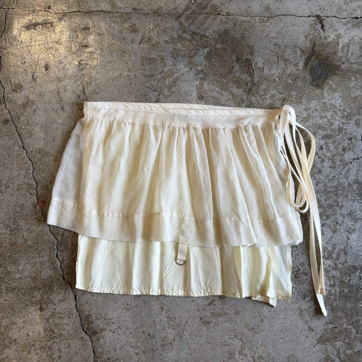 画像2: 【Wiz&Witch】"WANDERER" VTG LACE MIX WRAP SKIRT / FREE (2)