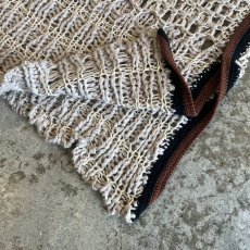 画像5: 2 COLOR STITCH LINE DESIGN CROCHET KNIT VEST / Ladies M~L (5)