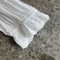 画像6: WHITE COLOR POINT PUNCHING LACE DESIGN BLOUSE / Ladies M (6)