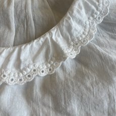 画像10: WHITE COLOR POINT PUNCHING LACE DESIGN BLOUSE / Ladies M (10)