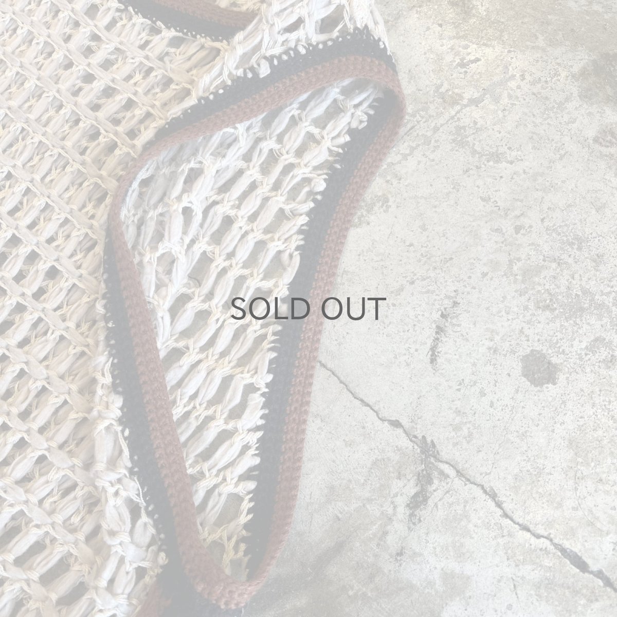 画像10: 2 COLOR STITCH LINE DESIGN CROCHET KNIT VEST / Ladies M~L (10)