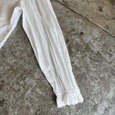 画像7: WHITE COLOR POINT PUNCHING LACE DESIGN BLOUSE / Ladies M (7)