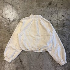 画像2: EMBROIDERY LACE DESIGN ZIP UP JACKET / Ladies XS(M) (2)