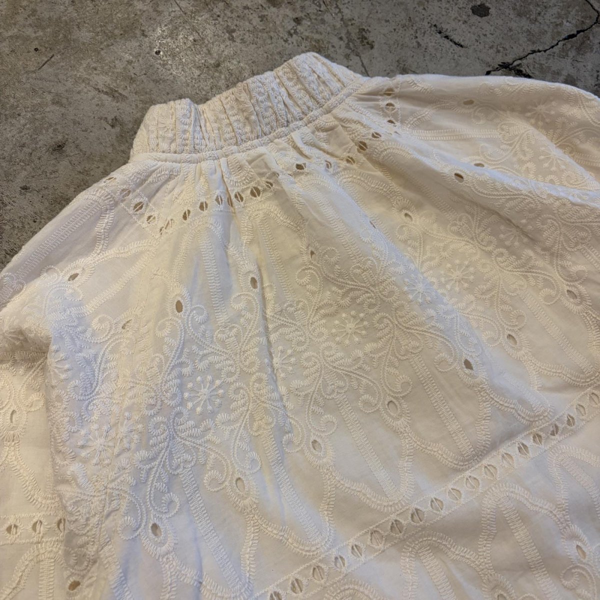 画像8: EMBROIDERY LACE DESIGN ZIP UP JACKET / Ladies XS(M) (8)