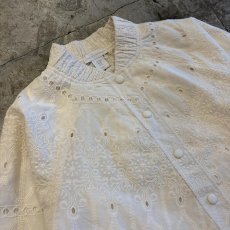 画像3: EMBROIDERY LACE DESIGN ZIP UP JACKET / Ladies XS(M) (3)