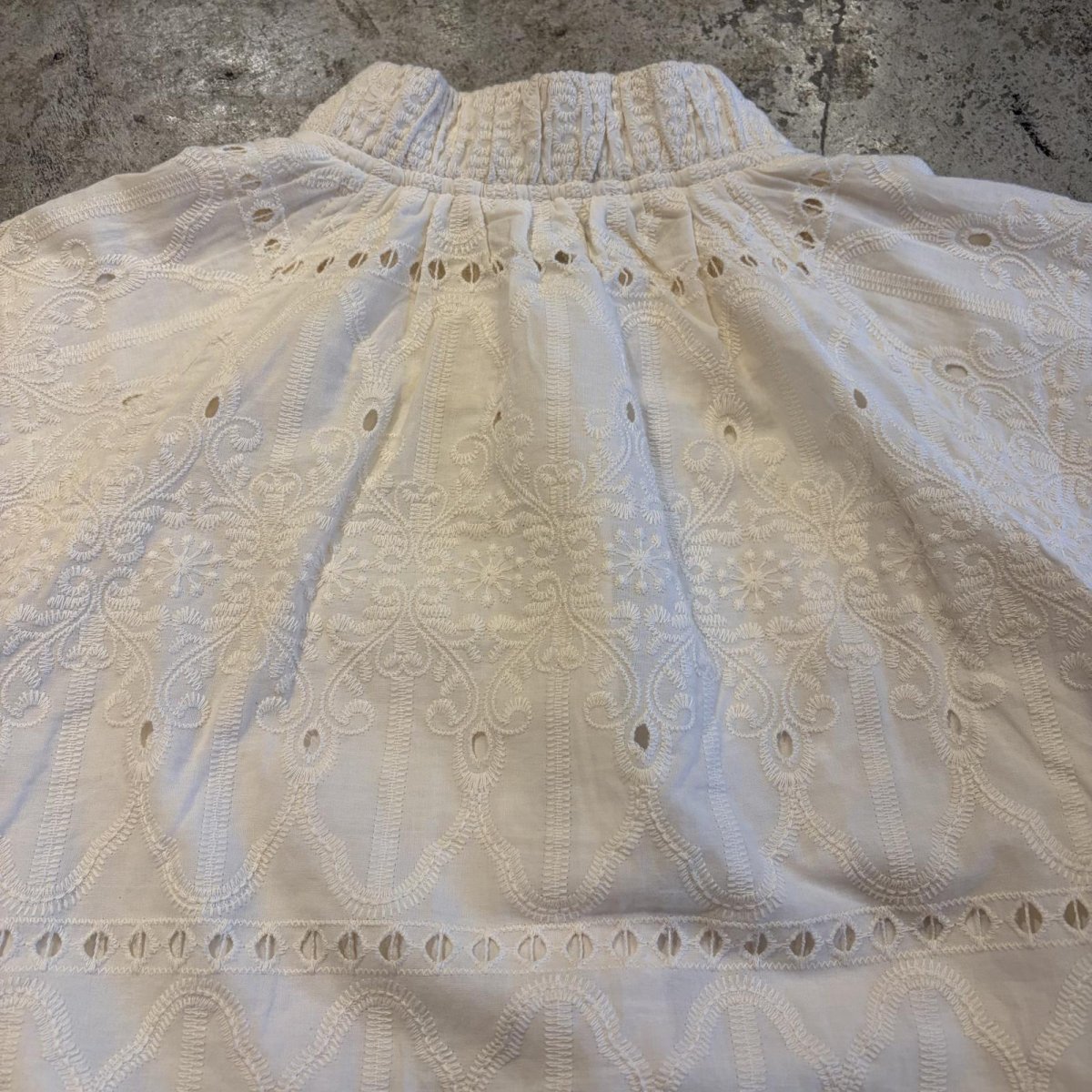 画像9: EMBROIDERY LACE DESIGN ZIP UP JACKET / Ladies XS(M) (9)