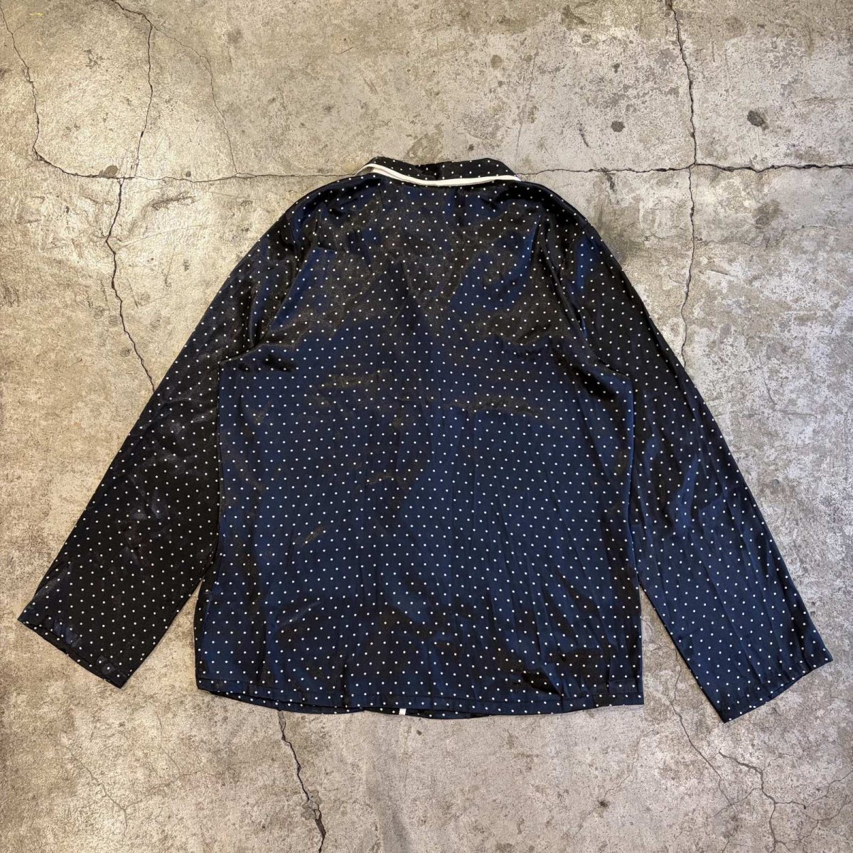 画像2: DOT PATTERN LUSTER DESIGN SLEEP L/S SHIRT / Ladies M (2)