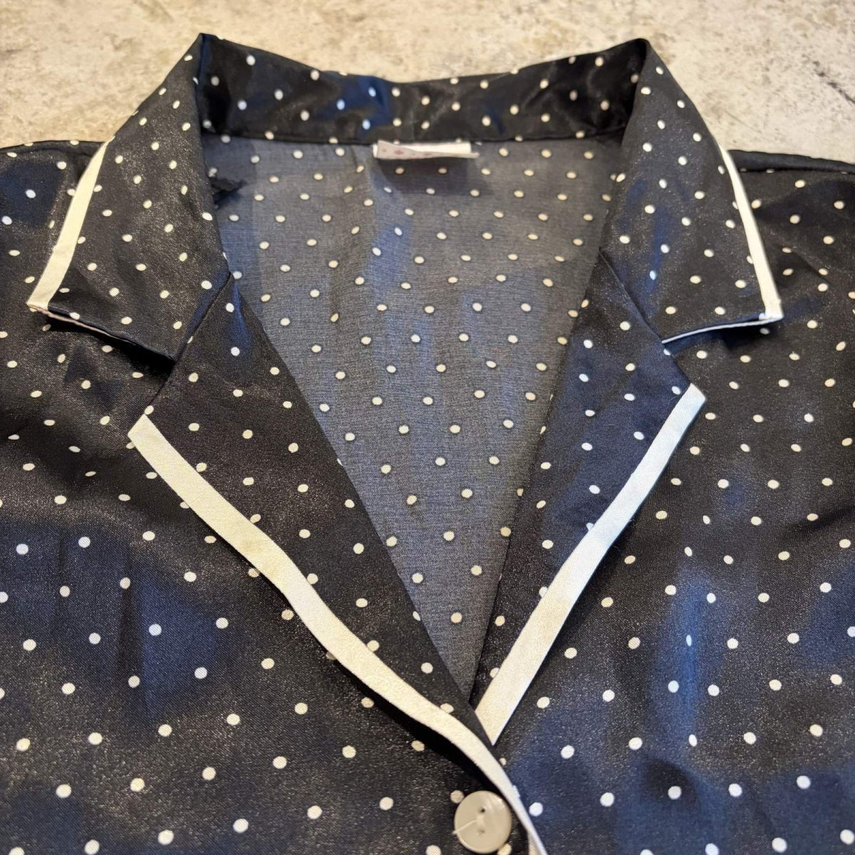 画像4: DOT PATTERN LUSTER DESIGN SLEEP L/S SHIRT / Ladies M (4)