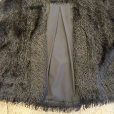 画像7: BLACK COLOR SHAGGY DESIGN SHORT CARDIGAN / Ladies M (7)