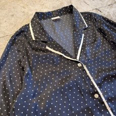 画像3: DOT PATTERN LUSTER DESIGN SLEEP L/S SHIRT / Ladies M (3)