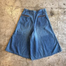 画像2: OLD WIDE DESIGN HALF DENIM PANTS / W27 (2)