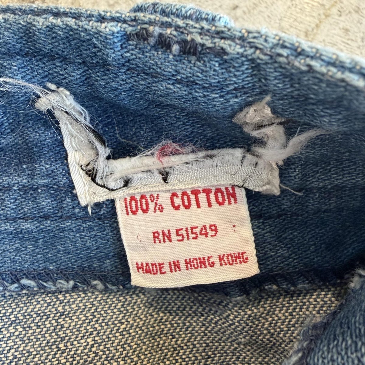 画像11: OLD WIDE DESIGN HALF DENIM PANTS / W27 (11)