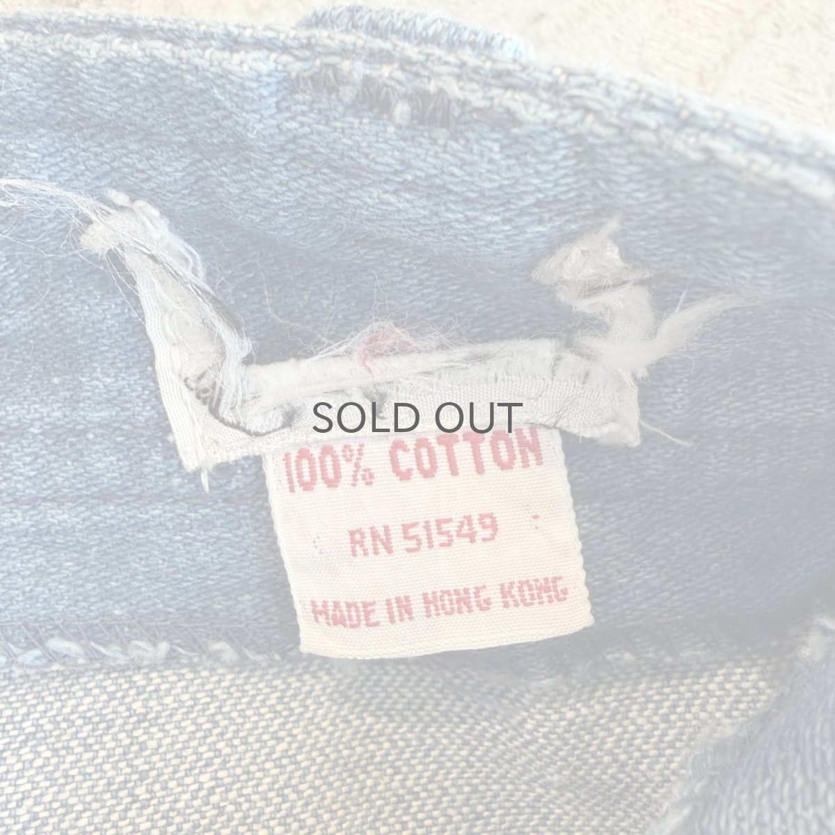 画像11: OLD WIDE DESIGN HALF DENIM PANTS / W27 (11)