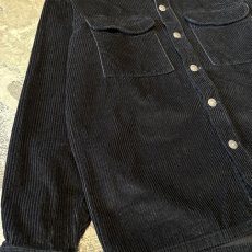 画像5: BOX SILHOUETTE BLACK COLOR CORDUROY JACKET / Mens M(L) (5)