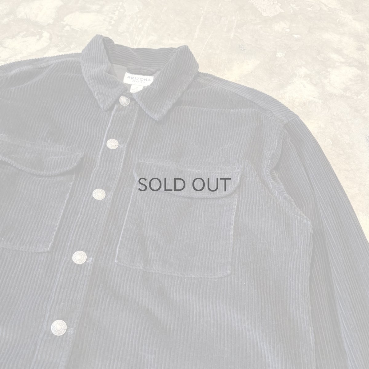 画像4: BOX SILHOUETTE BLACK COLOR CORDUROY JACKET / Mens M(L) (4)