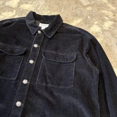 画像4: BOX SILHOUETTE BLACK COLOR CORDUROY JACKET / Mens M(L) (4)