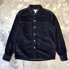 画像1: BOX SILHOUETTE BLACK COLOR CORDUROY JACKET / Mens M(L) (1)