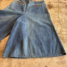 画像5: OLD WIDE DESIGN HALF DENIM PANTS / W27 (5)
