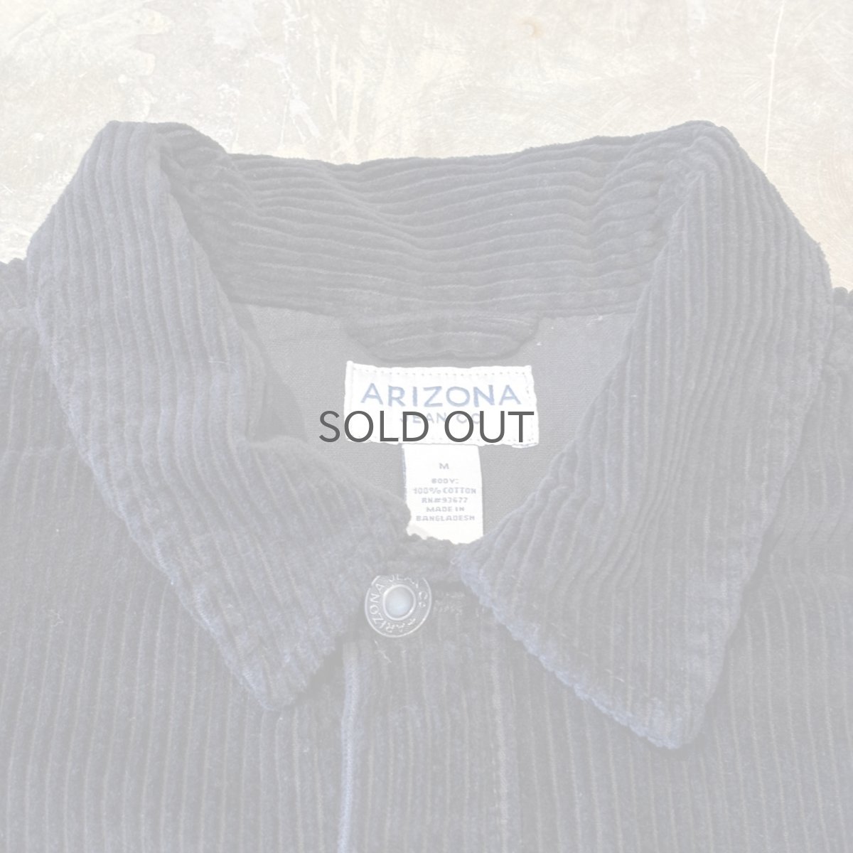 画像10: BOX SILHOUETTE BLACK COLOR CORDUROY JACKET / Mens M(L) (10)