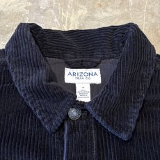 画像10: BOX SILHOUETTE BLACK COLOR CORDUROY JACKET / Mens M(L) (10)