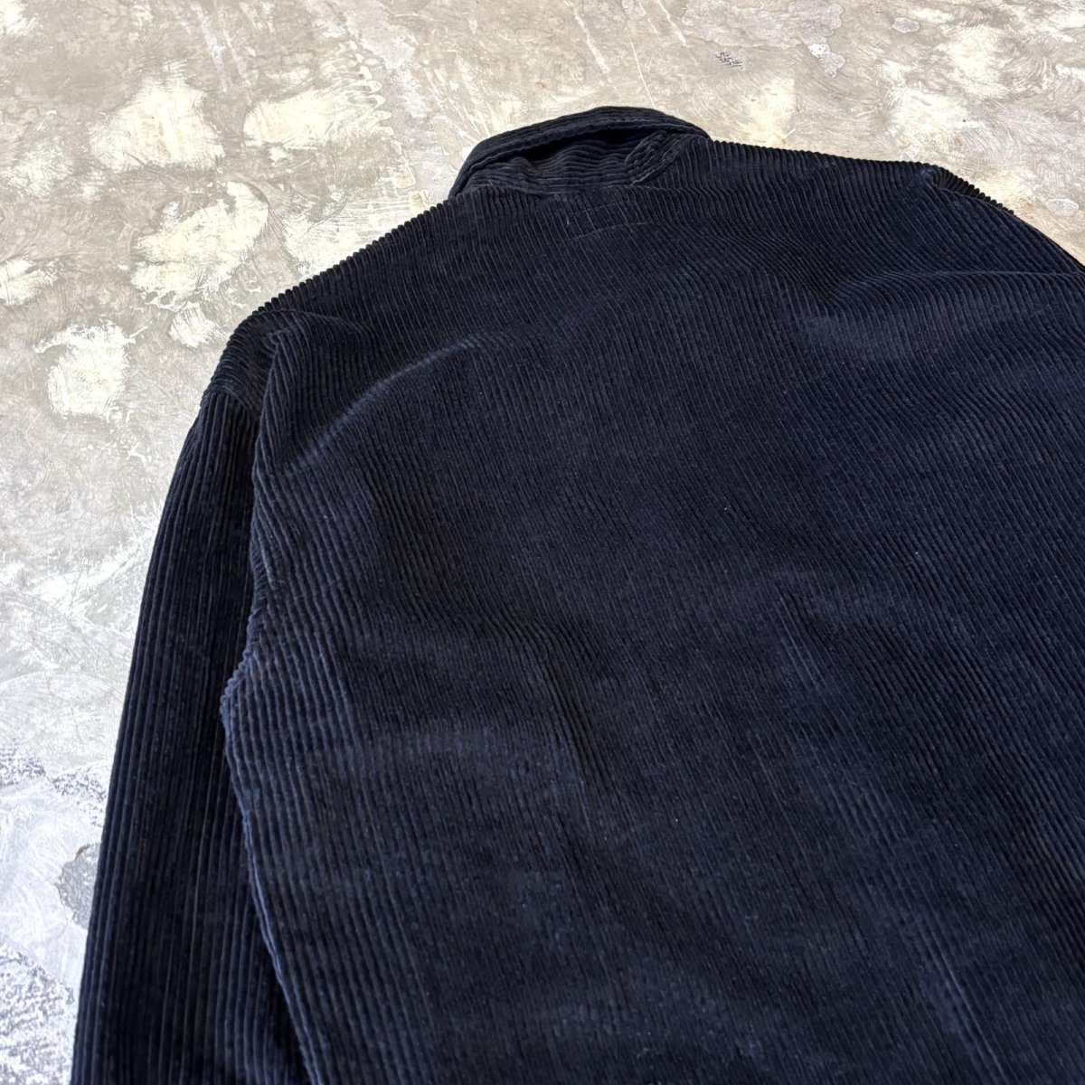 画像9: BOX SILHOUETTE BLACK COLOR CORDUROY JACKET / Mens M(L) (9)