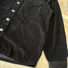 画像6: BOX SILHOUETTE BLACK COLOR CORDUROY JACKET / Mens M(L) (6)