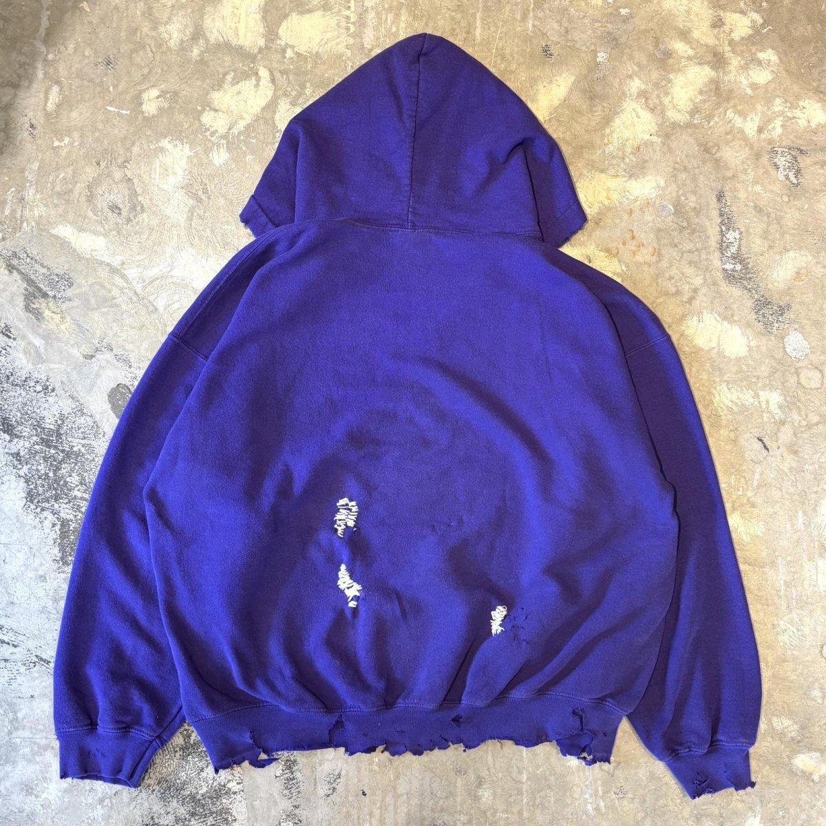 画像2: STITCH CRASH DAMAGE HOODIE SWEAT / Mens XL (2)
