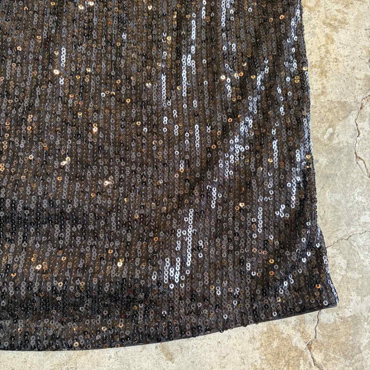 画像4: BLACK COLOR SPANGLE DESIGN POINT SHEER CAMISOLE / Ladies M (4)