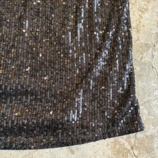 画像4: BLACK COLOR SPANGLE DESIGN POINT SHEER CAMISOLE / Ladies M (4)