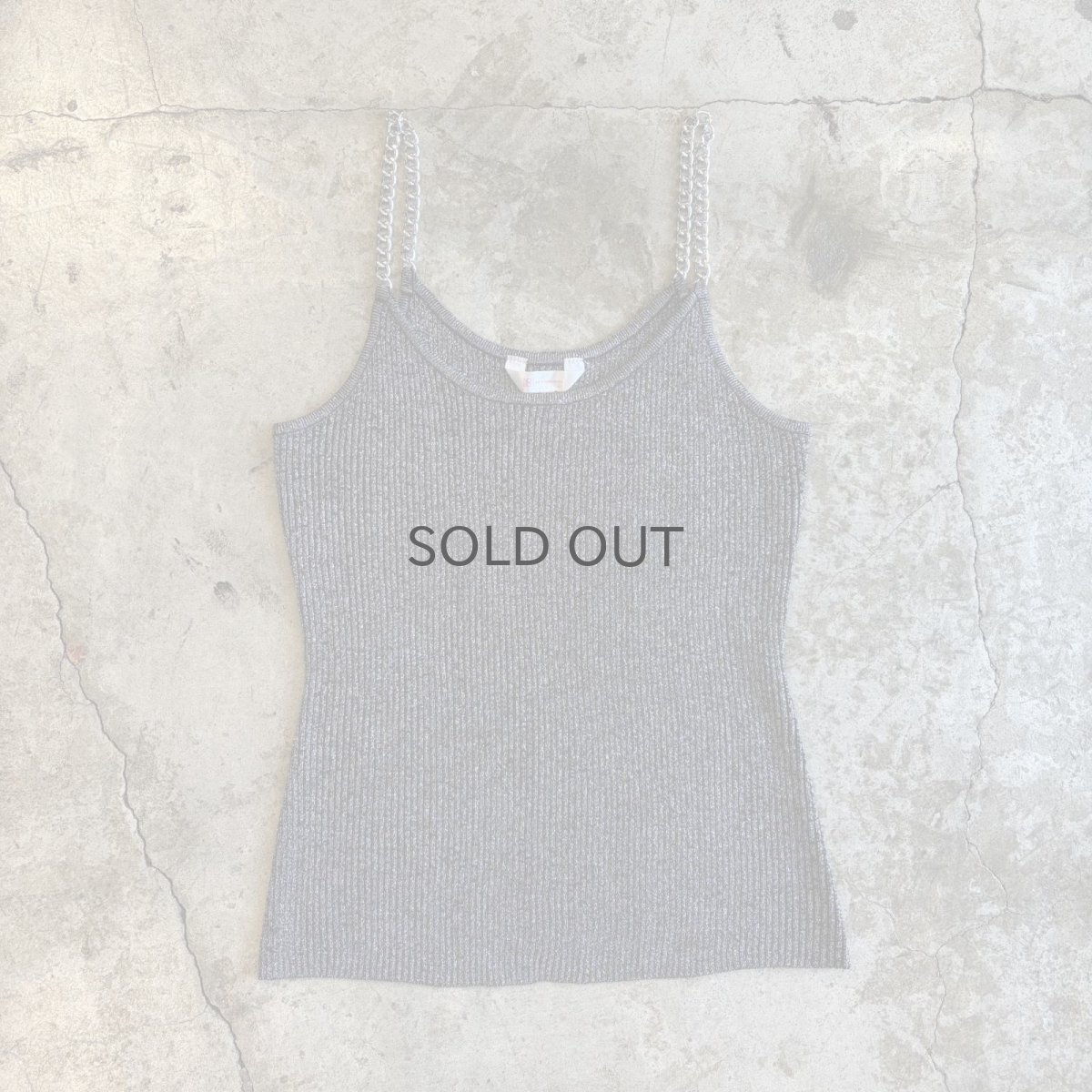 画像1: CHAIN STRAP DESIGN METALLIC CAMISOLE / Ladies M (1)
